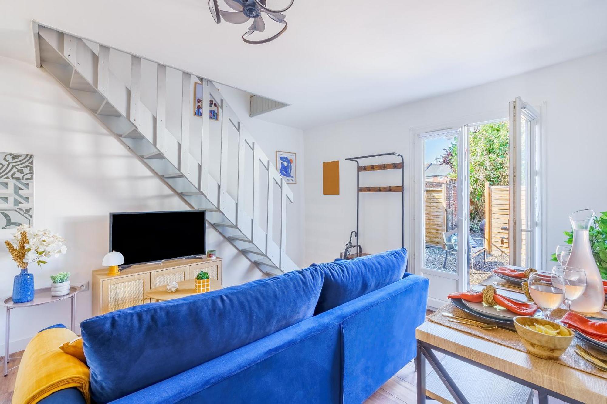 Maisonnette Bleu Horizon Avec Jardin - 2Min Gare - Serenito Homes Saint-Just-en-Chaussee Extérieur photo